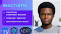 fix react UI bugs and build custom functional components