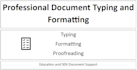 type and format education documents