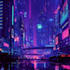 create a cyberpunk futuristic city art