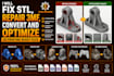 fix stl, repair 3mf, convert and optimize 3d printing ready files