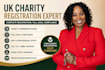 handle your full UK charity registration, governing document and trustee setup
