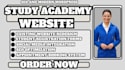 study academy website, education website, online course website, coaching site