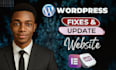 edit wordpress website, update website update wordpress website, website update