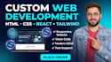 do frontend web development in react tailwind CSS javascript