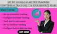 set up google analytic tracking conversion tracking  facebook pixel gtm tracking