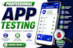 provide 12 android testers for google play closed app testing