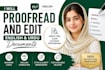 proofread and edit english or urdu documents professionally