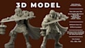 sculpt 3d character modeling, miniature tabletop warhammer model for 3d printing