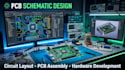 do pcb schematic design, circuit layout, pcb assembly and hardware development