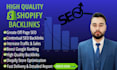 do shopify SEO and backlinks to boost store sales