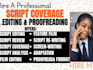 give script coverage, analysis, and feedback for your screenplay or film script