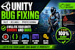 fix unity c sharp errors , bugs scripts  and game issues