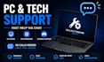 help fix PC, app and gaming issues via chat