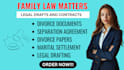 draft divorce, separation, and marital settlement documents
