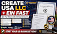 create USA llc with ein for non US entrepreneurs fast setup