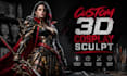 sculpt custom 3d cosplay characters