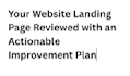 review your website page for SEO and user experience improvements