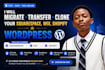 migrate transfer copy clone squarespace wix shopify to wordpress with seo