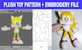 design a custom plush toy pattern with embroidery files