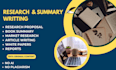do research and summary writing