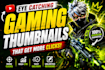 design eye catching gaming youtube thumbnails