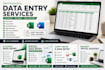 do excel data entry, formulas, pivot tables, vlookups and charts
