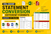 convert PDF bank statement to excel sheet