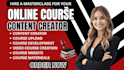 create kajabi online course, script development, lesson planner, video content