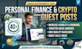 do guest post on high da personal finance and crypto blogs