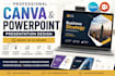 professionally design canva and powerpoint slides