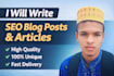 write SEO blog articles and website content