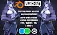 create custom furry vrchat avatar, anthro fursona 3d model oc character design
