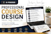 create a professional online course curriculum using ai