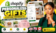 setup shopify website personalized gift custom text photo upload product options