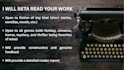 beta read your novel