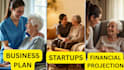 write elderly care home business plan for startup or loan with projections