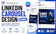 create a professional linkedin carousel post in canva