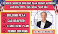 licensed engineer building plan permit approval cad drafter structural plan usa