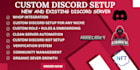custom discord server setup gaming nft crypto discord automation bot whop setup