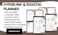 etsy digital planner hyperlink planner journal digital product fillable journal