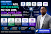 zapier facebook ads linkedin ads heyresearch notion crm zeeg makecom automation