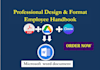 format,design,edit employee handbook in microsoft word document