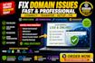 fix domain issues, connect domain, transfer, and setup your website domain