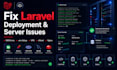 fix laravel deployment setup env, server, and config