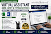 be virtual assistant of data entry, data typing, convert pdf or jpg to excel