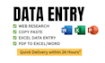 do fastest data entry, copy paste and web research
