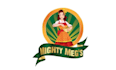 create retro food mascot logo for cake bread mixes