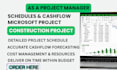 schedules and cashflow microsoft project construction as a project manager