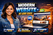 design and develop a modern responsive website at low cost
