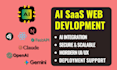 develop ai saas website using react next js and django